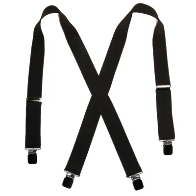 Ctm Men's Terry Casual Elastic Clip-end 1 1/2 Inch Suspenders In Brown