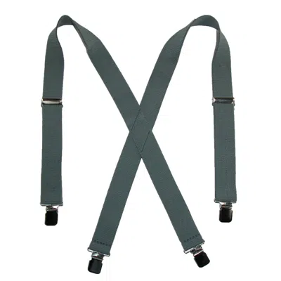 Ctm Men's Terry Casual Elastic Clip-end 1 1/2 Inch Suspenders In Grey