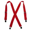 Ctm Men's Terry Casual Elastic Clip-end 1 1/2 Inch Suspenders In Red