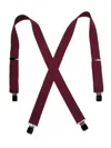 Ctm Men's Terry Casual Elastic Clip-end 1 1/2 Inch Suspenders In White