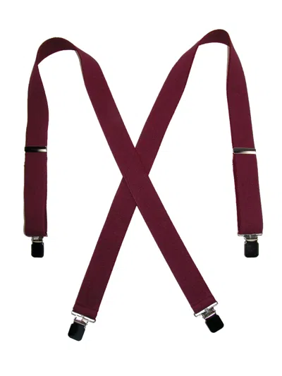 Ctm Men's Terry Casual Elastic Clip-end 1 1/2 Inch Suspenders In White