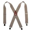 Ctm Men's Terry Casual Elastic With Anti Slip Pin Clip 2 Inch Suspenders In Green