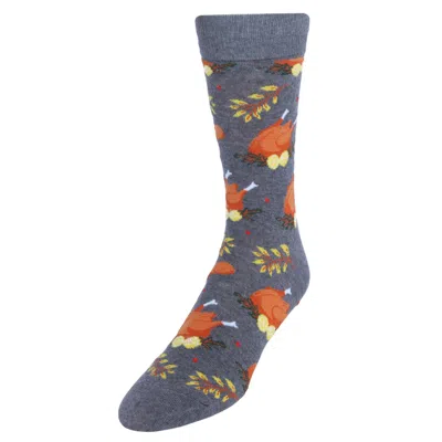 Ctm Men's Thankgiving Turkey Novelty Socks (1 Pair) In Pink