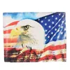 Ctm Men's Vegan Leather Eagle American Flag Print Bifold Wallet In Multi