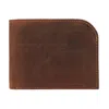 Ctm Men's Vintage Hunter Leather Curved Front Pocket Wallet In Pink