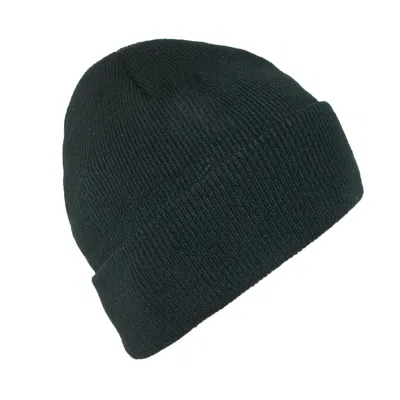 Ctm Men's Winter Black Stocking Cuff Knit Cap (pack Of 2)