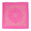 Ctm Metallic Gold Paisley Print Bandana In Pink