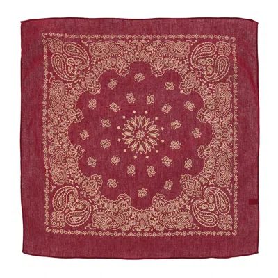 Ctm Metallic Gold Paisley Print Bandana In White