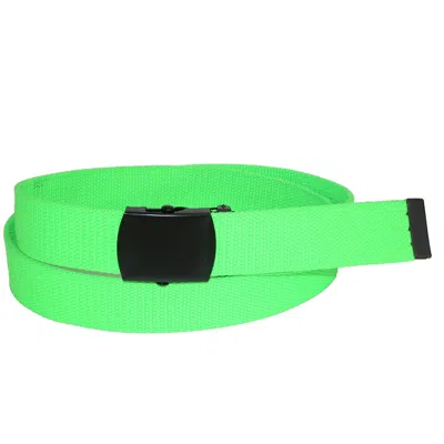Ctm Plus Size Adjustable Neon Fabric Web Belt In Green