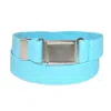 Ctm Plus Size Elastic Belt With Magnetic No Show Flat Buckle In Blue
