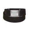 Ctm Plus Size Elastic Belt With Magnetic No Show Flat Buckle In Brown
