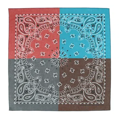 Ctm Quad Paisley Print Bandana In Multi