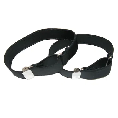 Ctm Satin Elastic Solid Color Adjustable Armband Sleeve Garter In Black