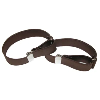 Ctm Satin Elastic Solid Color Adjustable Armband Sleeve Garter In Brown