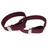 Ctm Satin Elastic Solid Color Adjustable Armband Sleeve Garter In White