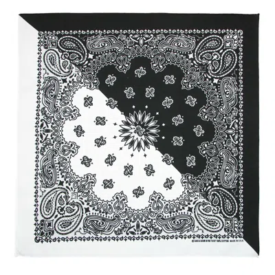 Ctm Split Paisley Print Bandana In Black