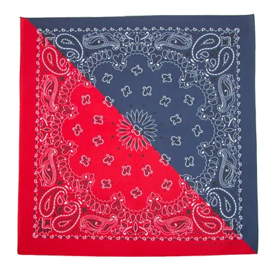 Ctm Split Paisley Print Bandana In Multi