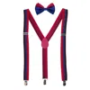 Ctm Striped Bi Pride Bow Tie And Suspender Set In Pink
