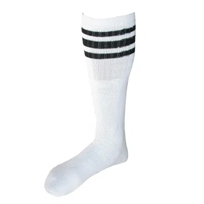 Ctm Striped Top Ribbed Tube Socks (4 Pair Pack) In Multi