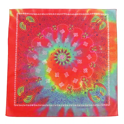 Ctm Tie Dye Paisley Print Bandana In Multi