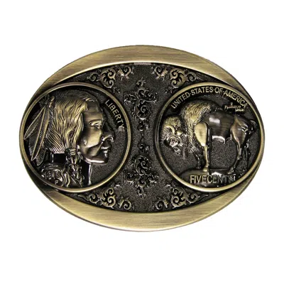 Ctm United Sates 1913 Nickel Buckle In Gold