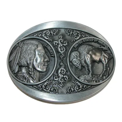 Ctm United Sates 1913 Nickel Buckle In Silver