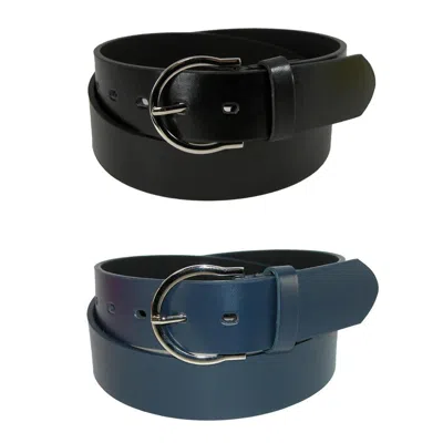 Ctm Women's Basic Bridle Belt (pack Of 2) In Black