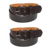 Ctm Women's Basic Bridle Belt Twin Pack In Brown