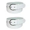 Ctm Women's Basic Bridle Belt Twin Pack In White