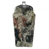 Ctm Women's Cat Print Tapestry Glasses Case In Multi