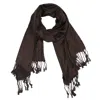 Ctm Women's Classic Pashmina Shawl Wraps In Brown