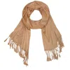 Ctm Women's Classic Pashmina Shawl Wraps In Gold