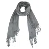 Ctm Women's Classic Pashmina Shawl Wraps In Grey