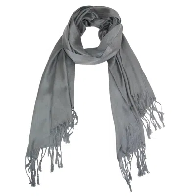 Ctm Women's Classic Pashmina Shawl Wraps In Grey