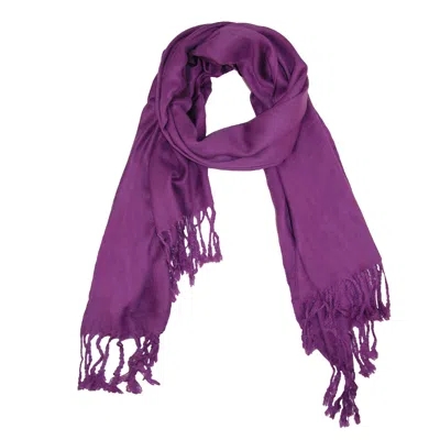 Ctm Women's Classic Pashmina Shawl Wraps In Purple