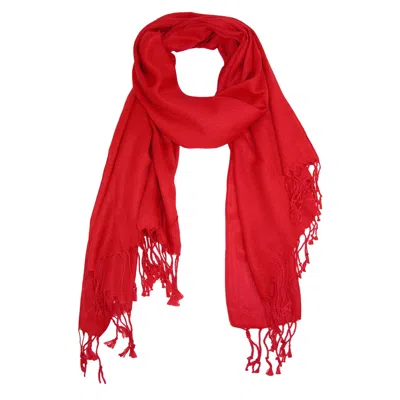 Ctm Women's Classic Pashmina Shawl Wraps In Red