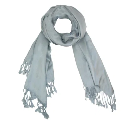 Ctm Women's Classic Pashmina Shawl Wraps In Silver