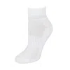 Ctm Women's Cotton Blend Arch Support Ankle Sock (pack Of 3) In White