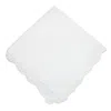 Ctm Women's Cotton Bonnie Lace Handkerchief In White