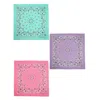 Ctm Women's Cotton Pastel Paisley Print Bandana Kit (pack Of 3) In Multi