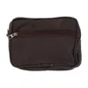 Ctm Women's Cowhide Leather Zipper Coin Purse In Brown