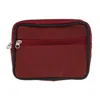 Ctm Women's Cowhide Leather Zipper Coin Purse In Red
