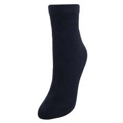 Ctm Women's Cushioned Diabetic Ankle Socks (3 Pair Pack) In Black