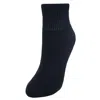 Ctm Women's Diabetic Ankle Socks (3 Pair Pack) In Black