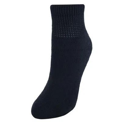 Ctm Women's Diabetic Ankle Socks (3 Pair Pack) In Black