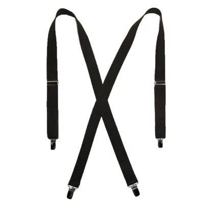 Ctm Women's Elastic Clip-end 1 Inch Basic Suspenders In Brown