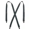 Ctm Women's Elastic Clip-end 1 Inch Basic Suspenders In Grey