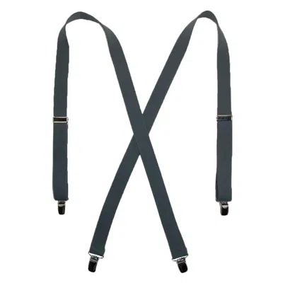 Ctm Women's Elastic Clip-end 1 Inch Basic Suspenders In Grey
