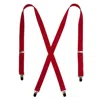 Ctm Women's Elastic Clip-end 1 Inch Basic Suspenders In Red
