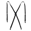 Ctm Women's Elastic Clip-end 1/2 Inch Skinny Urban Suspenders In Black